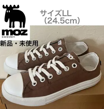 [ 새상품 ] MOZ 모즈 경량 캔버스 스니커즈 로우컷 브라운 24.5
