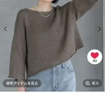 아파트바이 / 루즈핏 니트 풀오버 6부 소매