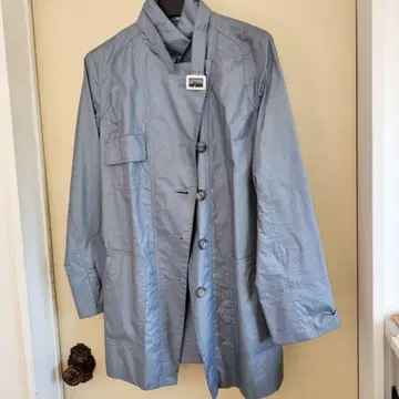 라이트 블루 트렌치코트 벨트 포함