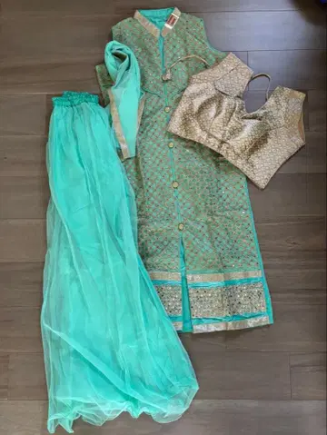 판자비 드레스 4점 세트, 인도, RAJANFABRICS