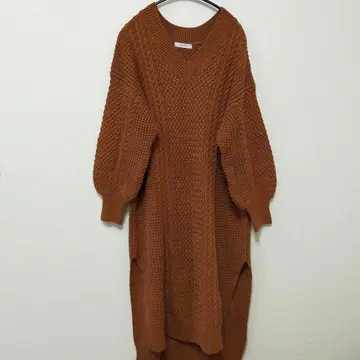 JEANASIS 브라운 니트 원피스 롱 원피스