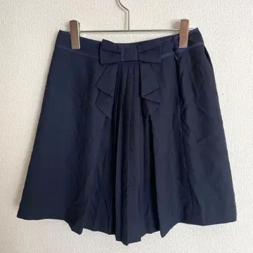 prideglide 리본 포함 플리츠 스커트 네이비 38 사이즈