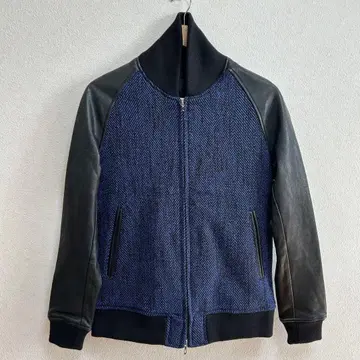 FUGA 가죽 자켓 블루 46