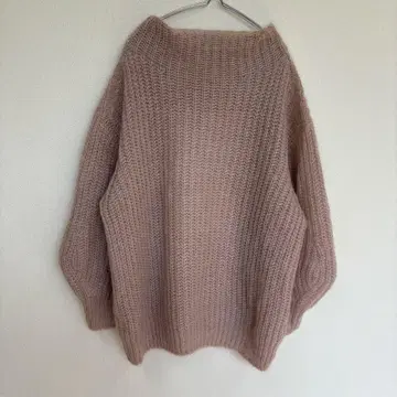 새상품급 IENA 키드모헤어 로우게이지  하이넥 풀오버 모헤어 니트