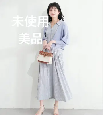 시원한 느낌의 스키퍼 카라 고급 원피스 스트라이프