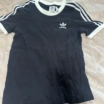 adidas 블랙 스트라이프 반팔 티셔츠 M