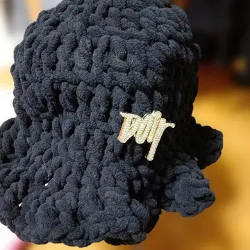 블랙 버킷 햇 DMT 로고 남녀 공용