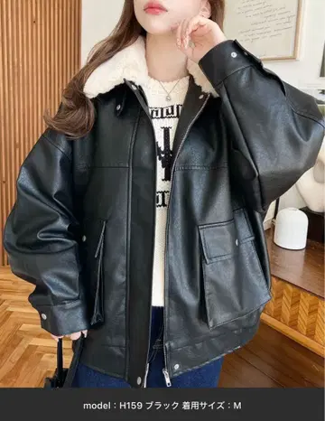 가죽 자켓 4way 블랙 moment+ ZOZO 가죽 블루종