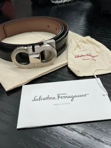Salvatore Ferragamo 블랙 가죽 벨트