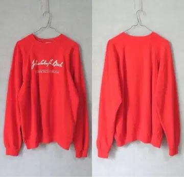 90s 헤인즈 래글런 맨투맨 트레이닝복 USA제 레드 여성 빈티지