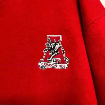 80s USA제 러셀 애슬레틱 전면 V 맨투맨 레드 XL