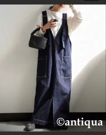 안티카 antiqua 살로펫 데님 스커트