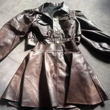 브라운 가죽풍 셋업