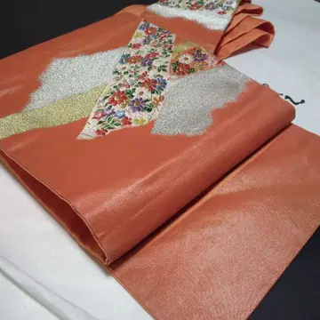 꽃 자수 칠기 금박 나고야 오비