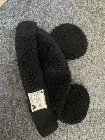 미키 귀 달린 보아 머리띠 블랙