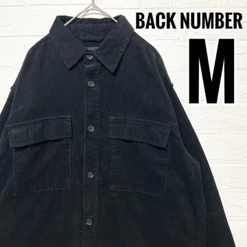 백넘버 플란넬 셔츠 코듀로이 블랙 블랙 무지 [ M ]