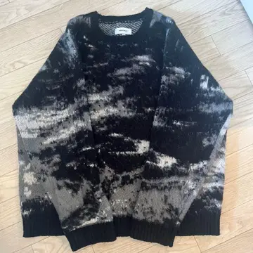 오버사이즈 니트 블랙 그레이