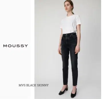 [ 완판템 ] MOUSSY 마우지 MVSBLACK SKINNY 25 데님