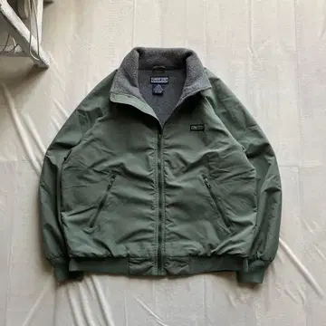 lans end / 스콜 자켓 M 그린 안감 플리스 블루종