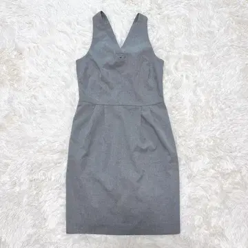 바나나리퍼블릭 슬리브리스 드레스 원피스 백리본 그레이