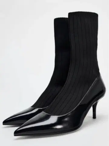 ZARA 자라 힐 숏부츠 37/24cm