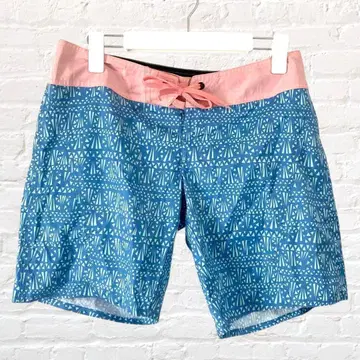 하프 팬츠 올 패턴 바이컬러 허리 조절 가능 레저 아웃도어 캐주얼