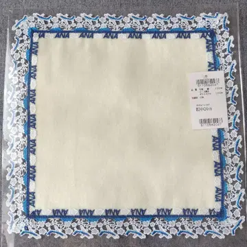 [ 미사용 새상품 ] 긴자와 레이스 타월 손수건 ANA 콜라보 크림