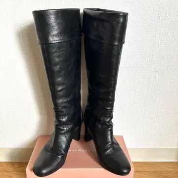 EIZO 부츠 블랙 천연 가죽 22cm