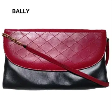 어른 바이컬러 BALLY 숄더백 가죽 네이비 클러치백