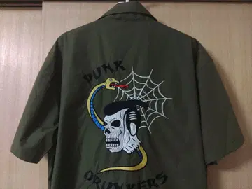 펑크 드렁커스 사무라이 자수 셔츠