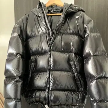 ZARA 블랙 후드 부착 다운 자켓