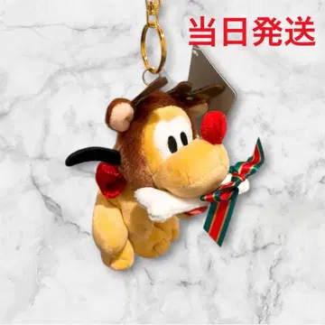 플루토 봉제 인형 키링 키체인 DISNEY CHRISTMAS