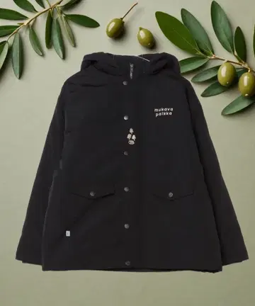 EMAGO 후드 부착 모즈 코트 블랙