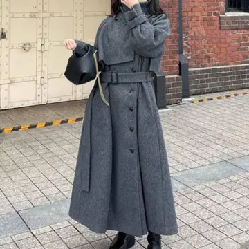 RiLi Tokyo 더블 버튼 스탠드 카라 코트 트렌치코트