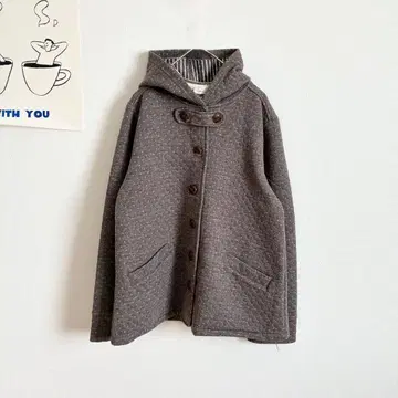 세브라디컬 퀼팅 자켓 후드 부착 내추럴 미니 꽃무늬 귀여운