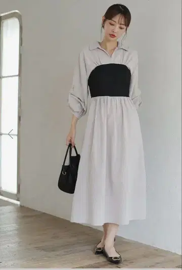 [ 미사용 새상품 ] fifth 뷔스티에 도킹 원피스 베이지 M