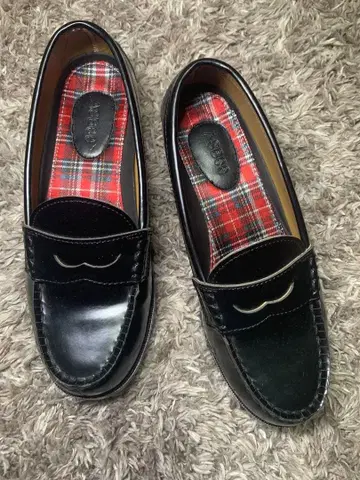 고등학교 지정 ASBEE 블랙 가죽 로퍼 23cm 학교, 비즈니스