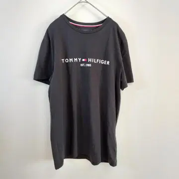 TOMMY HILFIGER 로고 T셔츠 M 블랙 스테디셀러 인기 반팔