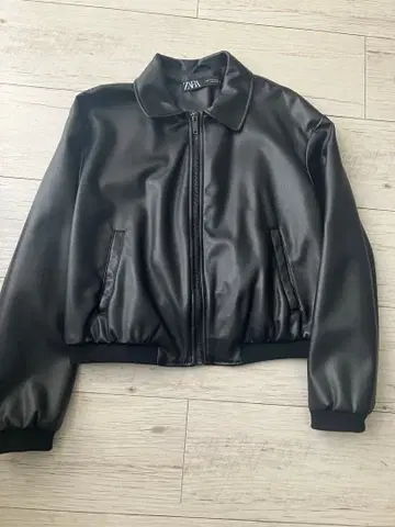 인조 가죽 블루종 ZARA