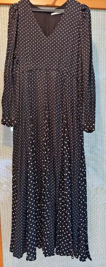 ne Quittez Pas  코튼 트윌 도트 원피스