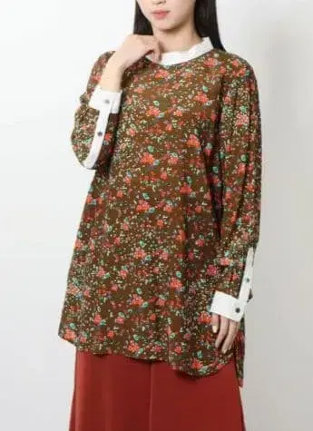 [ Dw2R ] 센소유니코 도트 스몰 플라워 블라우스 M