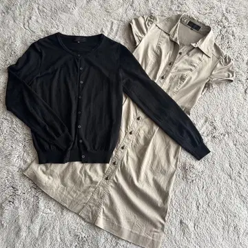 셔츠 원피스, 가디건 세트 M UNTITLED
