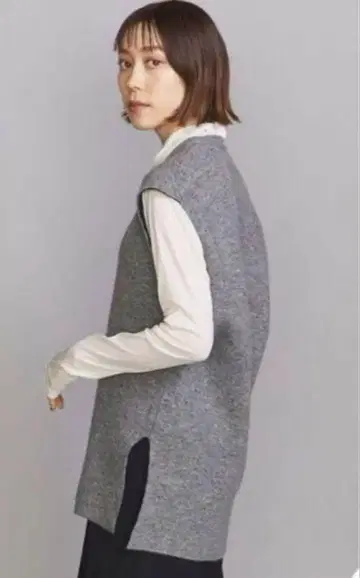 BEAUTY&YOUTH 그레이 니트 베스트 FREE 사이즈