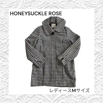 HONEYSUCKLE ROSE 롱 체스터 코트 올 패턴 하운드투스 패턴