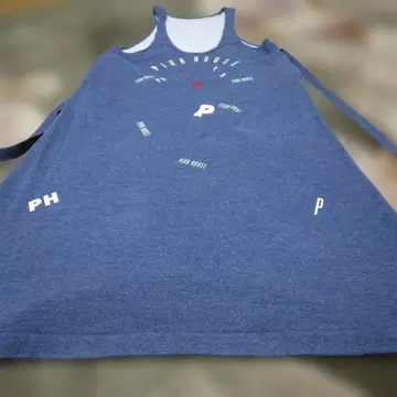 PINK HOUSE 슬리브리스 롱 원피스 네이비