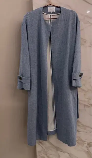 23구 린넨 노카라 코트