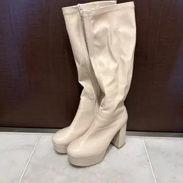 여성용 통굽 롱 부츠