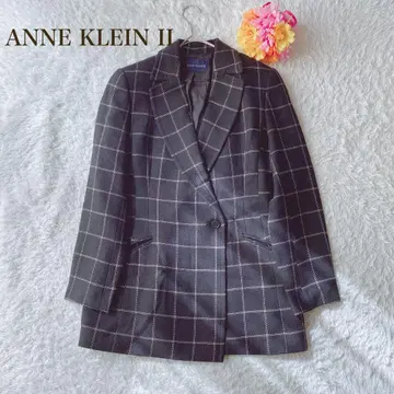 언클라인 투 [ M ] 체크 무늬 테일러드 자켓 블랙