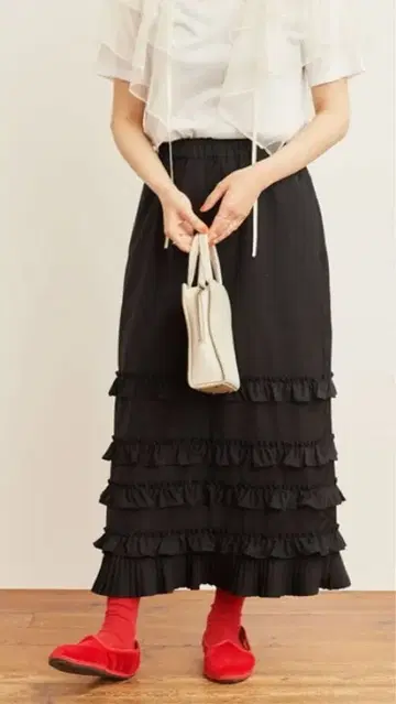 새상품급 figlondon 피그런던 DECO 스커트 블랙