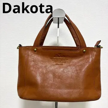다코타 큐브 Dakota 가죽 핸드백 브라운